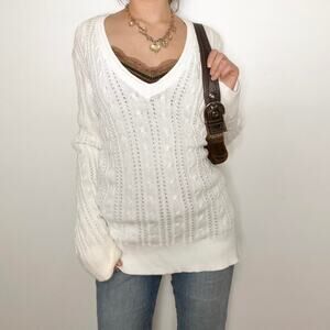 Y2k faded glory deadstock vneck sweater